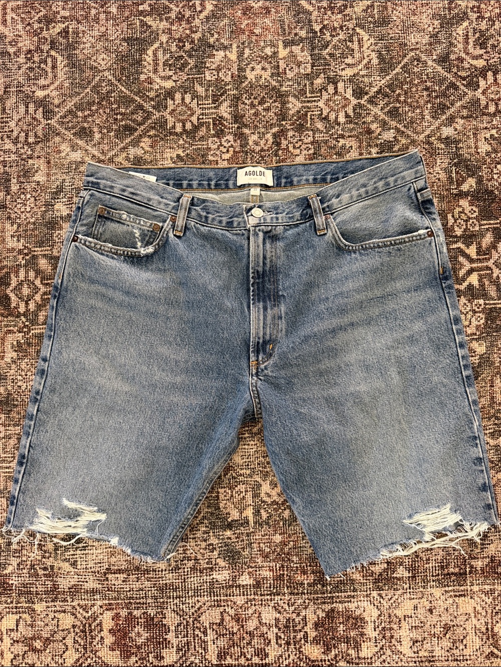 Agolde Distressed Denim Shorts